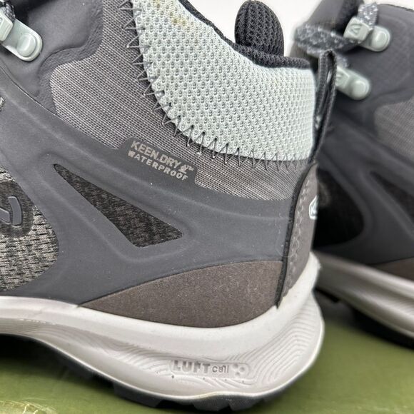 NWT KEEN Terradora Flex Mid WP Shoes Grey Lace-Up Ankle Height Hiking - Picture 6 of 9